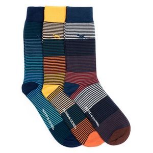 NEW Rodd & Gunn // Harrington Road Three Pack Striped Socks
